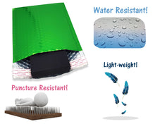 6x9 Inch Candy Apple Green Metallic Bubble Mailers, Top Quality Heavy Duty Shipping Padded Envelopes, Beautiful Cosmetic Mail Bags 6.25x9.25