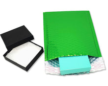6x10 Christmas Theme Collection, Red, Gold, Green Silver Metallic Bubble Mailers, Top Quality Heavy Duty Shipping Padded Holiday Envelopes