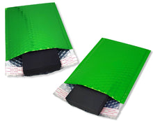 6x9 Inch Candy Apple Green Metallic Bubble Mailers, Top Quality Heavy Duty Shipping Padded Envelopes, Beautiful Cosmetic Mail Bags 6.25x9.25