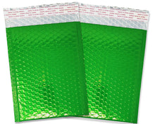 6x9 Inch Candy Apple Green Metallic Bubble Mailers, Top Quality Heavy Duty Shipping Padded Envelopes, Beautiful Cosmetic Mail Bags 6.25x9.25