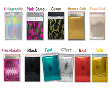 MIX AND MATCH! 4x8" Bubble Mailers Holographic, Pink, Rose Gold, Teal, Black, Camo, Red, Aqua, Polka Dot, Poly, Padded Shipping Envelopes