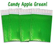 6x10  Fall, Christmas Green, Red, Silver Metallic Bubble Mailers, Top Quality Heavy Duty Shipping Padded Holiday Envelopes Festive 6.25x9.25