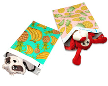 Pink Pineapple and Teal Pineapple Banana Tropical Theme Poly Mailers, 10x13" Mailers, Self Seal, Combo Flat Shipping Mailing Envelope Bags