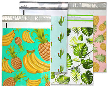 10x13 Poly Mailers, Sampler, All Designs, Mix and Match Tye Dye, Pink & Teal Pineapple Banana, Peacock, Roses Shipping Mailing Envelope Bag