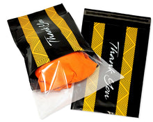Thank you Collection Theme Poly Mailers 10x13" Combo, Self Seal Shipping Mailing Business International Black, White, Orange Postal bags