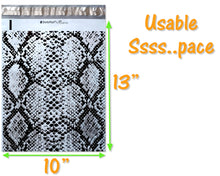10x13" Marble, Snake skin Combo Poly Mailers, Cosmetic Clothing Custom Flat Shipping Mailing Light Weight Self Seal Unpadded Envelope Bags