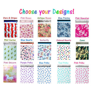 200 Pack, Your Choice 100- 10x13" Flat Poly Mailers & 100 8.5x11 Blank Shipping Labels, Easy Stick Shipping Envelopes and Labels Combo FUN