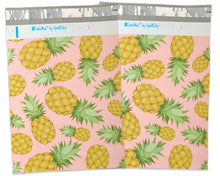 100 Pack 10x13 Pink Pineapple, Teal Banana Pineapple, Marble Mosiac Tile Poly Mailers, Shipping Self Seal Mailing T shirt bags, Custom Combo