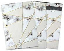 8x12 Marble Tile Design Poly Bubble Mailers, (8.5x11 Usable Space) Colored Padded Mailing Envelopes, Self Seal Adhesive Shipping Air Bags