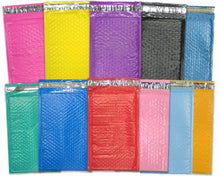 Choose! Colorful 4x8 Poly Bubble Mailers! Pink, Pastel, Blue, Teal, Red, Yellow, Black, Orange, Purple Padded Air Cushioned Envelope Mailer