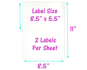 Pack of 40, 20 Each 10x13" Flat Poly Mailers & 20 8.5x11 Blank Shipping Labels, Easy Stick Shipping Clothing Flat Envelopes and Labels Combo