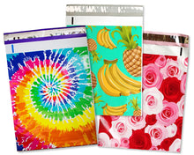 Choose! 10x13 Tie Dye, Aqua Teal Pineapple, Red & Pink Roses Poly Mailers, Flat Shipping Self Seal Mailing T shirt Envelopes, Custom Combo
