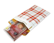 10x13 and/or 6x9 inch Red & Gold Plaid Design Poly Mailers Combo, Fall, Winter Collection Theme, Flat Self Seal Shipping Mailing Postal bags