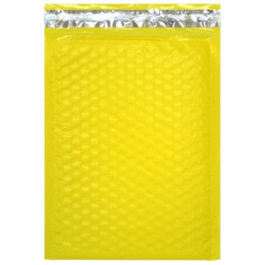 30 Pack 4x8, 6x10", 8x12, 10x15 Inch Hot Pink, Yellow, Purple Padded Colored Poly Bubble Mailers, Self Seal Mailing Shipping Envelope Bags