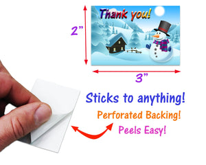 2 x 3" Quality Thank You Stickers,  70 lb Adhesive Shipping, Mailing, Scrapbooking, Planner Pack Set, Fall, Summer, Winter Theme Packaging