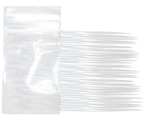 100 Pack 2 Mil, Clear Reclosable Zip Lock Bags, Resealable Jewelry Poly Zipper Plastic Storage Pouches, 2x3 Packaging Baggies, 3x4, 4x6, 6x9