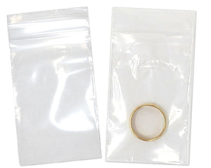 100 Pack 2 Mil, Clear Reclosable Zip Lock Bags, Resealable Jewelry Poly Zipper Plastic Storage Pouches, 2x3 Packaging Baggies, 3x4, 4x6, 6x9