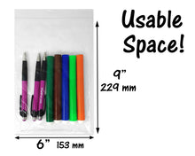100 Pack 2 Mil, Clear Reclosable Zip Lock Bags, Resealable Jewelry Poly Zipper Plastic Storage Pouches, 2x3 Packaging Baggies, 3x4, 4x6, 6x9