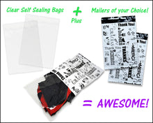 100 Pack, 50 Each 10x13&quot; Flat Poly Mailers & 10x13 Clear Bags for Shirts, Self Sealing Shipping Clothing Flat Envelopes and Bag Combo Pack