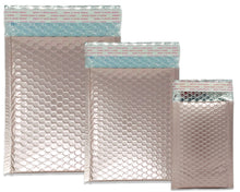 All 3 Combo Pack, Metallic Bubble Mailers 8x12, 6x10, 4x8 3 Sizes Assorted Lot, Strong Seal Designer Colored Mailing FUN Shipping Envelopes