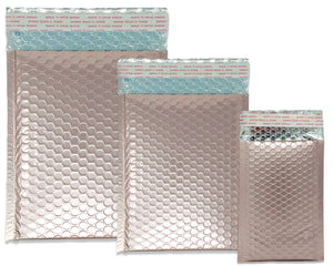 All 3 Combo Pack, Metallic Bubble Mailers 8x12, 6x10, 4x8 3 Sizes Assorted Lot, Strong Seal Designer Colored Mailing FUN Shipping Envelopes