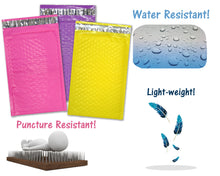 Choose! Colorful 4x8 Poly Bubble Mailers! Pink, Pastel, Blue, Teal, Red, Yellow, Black, Orange, Purple Padded Air Cushioned Envelope Mailer