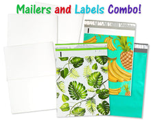200 Pack, Your Choice 100- 10x13" Flat Poly Mailers & 100 8.5x11 Blank Shipping Labels, Easy Stick Shipping Envelopes and Labels Combo FUN