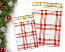 10x13 and/or 6x9 inch Red & Gold Plaid Design Poly Mailers Combo, Fall, Winter Collection Theme, Flat Self Seal Shipping Mailing Postal bags