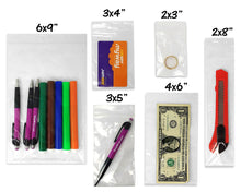 100 Pack 2 Mil, Clear Reclosable Zip Lock Bags, Resealable Jewelry Poly Zipper Plastic Storage Pouches, 2x3 Packaging Baggies, 3x4, 4x6, 6x9