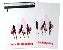 10x13, 14.5x19 Inch Poly Shipping Mailers, Shopping Girl FUN Women of Fashion Flat Mailing 2.5 Mil Thick Clothing Mail Bags, Inner lining