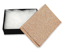 Rose Gold 3x2x1 Inch Cotton Filled Presentation Jewelry Boxes