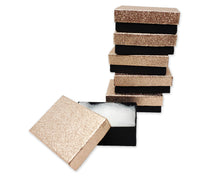 Rose Gold 3x2x1 Inch Cotton Filled Presentation Jewelry Boxes