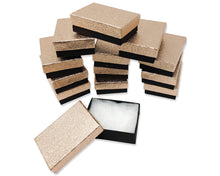 Rose Gold 3x2x1 Inch Cotton Filled Presentation Jewelry Boxes
