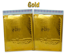 All 3 Combo Pack, Metallic Bubble Mailers 8x12, 6x10, 4x8 3 Sizes Assorted Lot, Strong Seal Designer Colored Mailing FUN Shipping Envelopes