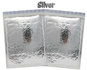 All 3 Combo Pack, Metallic Bubble Mailers 8x12, 6x10, 4x8 3 Sizes Assorted Lot, Strong Seal Designer Colored Mailing FUN Shipping Envelopes