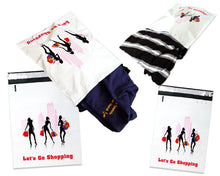 10x13, 14.5x19 Inch Poly Shipping Mailers, Shopping Girl FUN Women of Fashion Flat Mailing 2.5 Mil Thick Clothing Mail Bags, Inner lining