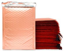 6x10 Sunset Peach Metallic Bubble Mailers,  Lightweight Self-Seal Padded Shipping Envelopes,  Size #0 6x9 Air Protective Shipping Bags