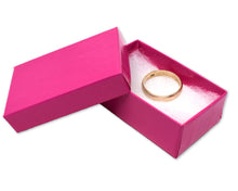 10, 30, 50, 100 Pack 2.5&quot;x 1.5 &quot;x1&quot; Hot Pink Cotton Filled Kraft Presentation Jewelry Boxes, Paper Gift Display, Retail Craft Ring Earring
