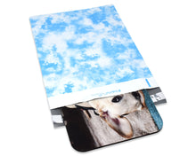 10x13 Inch Sky is the Limit&quot; Cloud Print Design Self Sealing Mailing Shipping Bags, Beautiful Blue, White Flat Self Sealing Envelopes, USPS