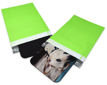 10x13 Inch Candy Apple Neon Lime Green Design Self Sealing Mailing Shipping Bags, Beautiful Blue, White Flat Self Sealing Envelopes, USPS