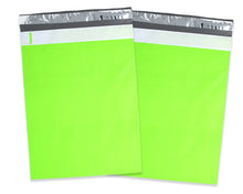 10x13 Inch Candy Apple Neon Lime Green Design Self Sealing Mailing Shipping Bags, Beautiful Blue, White Flat Self Sealing Envelopes, USPS