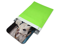 10x13 Inch Candy Apple Neon Lime Green Design Self Sealing Mailing Shipping Bags, Beautiful Blue, White Flat Self Sealing Envelopes, USPS