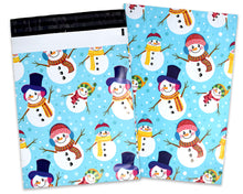 10x13 Snowman, Winter, Fall, Theme Poly Mailers,  Flat Self Seal Shipping Mailing Business Fun Snowmen Wonderland Happy Mail Postal bags