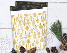 10x13 Snowmen, Gold Trees, Teal Snowflake, Winter, Fall, Theme Poly Mailers Combo, Flat Self Seal Shipping Mailing Wonderland Postal bags