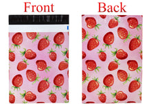 10x13 Red Ripe Strawberries Poly Mailers, Cute and Fun Flat Self Seal Shipping Mailing Business USPS, UPS, FEDEX Approved Mail Postal bags