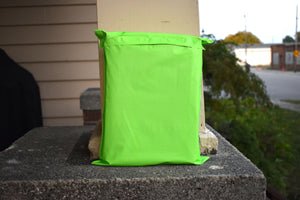 10x13 Inch Candy Apple Neon Lime Green Design Self Sealing Mailing Shipping Bags, Beautiful Blue, White Flat Self Sealing Envelopes, USPS