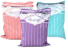 Pink, Purple Lilac, Teal Thank you Collection Poly Mailers 10x13" Combo, Colorul Designer Self Seal Shipping Mailing Business Postal bags