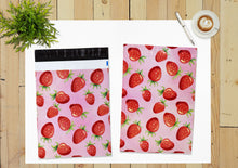 10x13 Red Ripe Strawberries Poly Mailers, Cute and Fun Flat Self Seal Shipping Mailing Business USPS, UPS, FEDEX Approved Mail Postal bags