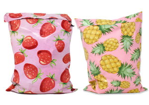 10x13 Strawberries, Citrus, Watermelon, Pink Pineapple Poly Mailers Combo,  Cute T Shirt Flat Self Seal Shipping Mailing Postal Mail  bags