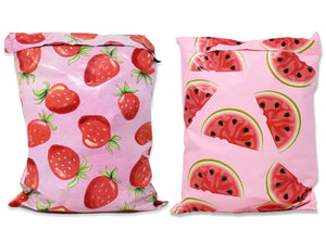 10x13 Strawberries, Citrus, Watermelon, Pink Pineapple Poly Mailers Combo,  Cute T Shirt Flat Self Seal Shipping Mailing Postal Mail  bags